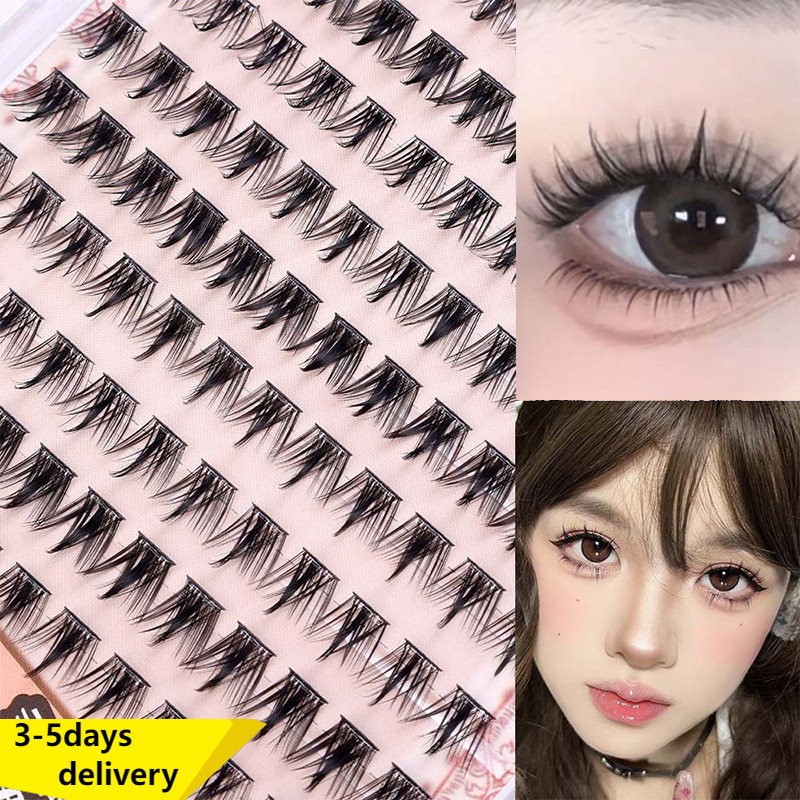 [3-5 วันมาถึง]Xixi Transparent Band Eyelashes - 10Rows Ultra-Thin Lashes 0.07g Weight, 3D Fiber พร้อ