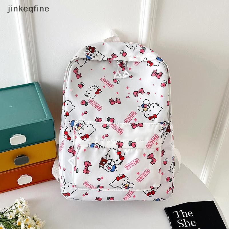 KTH Sanrio Hello Kitty กระเป๋าเป้สะพายหลังอะนิเมะ Kuromi กระเป๋าสะพายความจุขนาดใหญ่สาวหวาน Capybara กระเป๋าเป้สะพายหลังร้อน