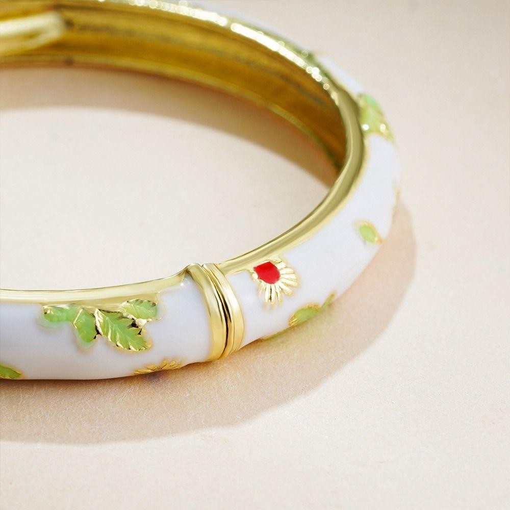 โนวาวี Cloisonne กําไลข้อมือวินเทจ, จีนคลาสสิกกลวงออกดอกไม้กําไลข้อมือบนมือชาติพันธุ์วินเทจแบบดั้งเดิมของผู้หญิงมือสร้อยข้อมือผู้ห ราคา ถูกที่สุด ดีลบีเคเค แกลเลอรีภาพที่ 5