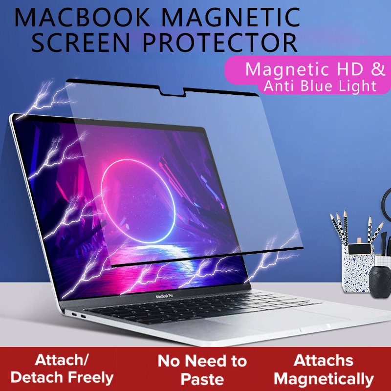 Macbook Air/Pro M5 M4 M3 M2 M1 Magnetic Screen Protector (13/14/15/16 นิ้ว) Magnetic Attraction With Anti blue light HD screen Film
