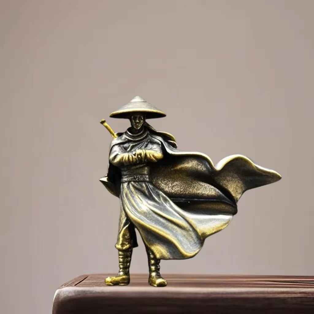 Mini Swordsman ตกแต่งจีน Kung Fu ดาบรุ่น/ชุด-รถ Dashboard ตกแต่ง-ประณีต Creative Desktop ตกแต่ง-Micro ภูมิทัศน์