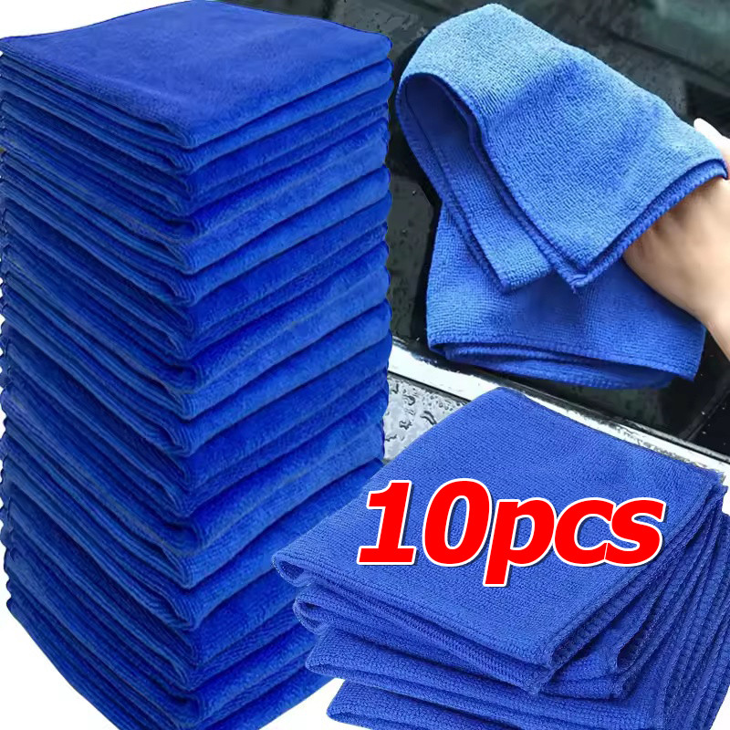 3/5/10ชิ้น ผ้าเช็ดรถไมโครไฟเบอร์-ผ้าเช็ดทําความสะอาดไม่เป็นขุยแบบใช้ซ้ําได้สําหรับรถยนต์/บ้าน-ผ้าล้างปลอดรอยขีดข่วนนุ่มพิเศษ