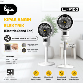 Kipas Angin Berdiri / Kipas Angin Fan Elektrik Rotation Stand Fan Premium 3 Tingkat Kecepatan
