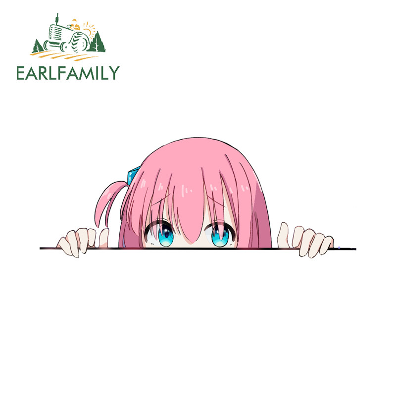 EARLFAMILY Bocchi The Rock สติกเกอร์รถบุคลิกภาพกันน้ําเครื่องปรับอากาศ JDM Decals เหมาะสําหรับรถจักร