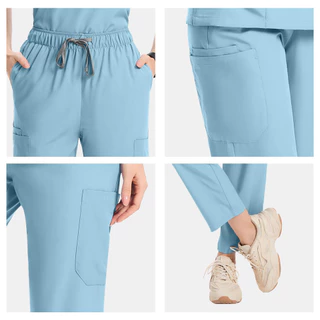 VSHELLเสื้อ + กางเกงQuick-Drying Unisex Medical Scrub ชุดผู้หญิงยืดหมอพยาบาลชุดบางชุดลําลองและสบาย