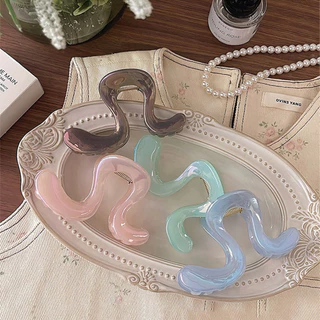 Jelly Color Shiny Face Simple Hair Clip Multi-Clip Womens 2025 New High-end Shark Clip