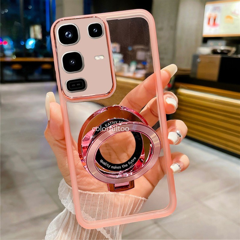 Infinix Note 50S เคสโทรศัพท์สําหรับ Infinix Note 50 Pro Plus 50Pro + 50X Note50Pro 4G 5G ใสปลอกนุ่มถุงลมนิรภัยป้องกันกันชนกันกระแทกฝาหลังพร้อมผู้ถือแหวน