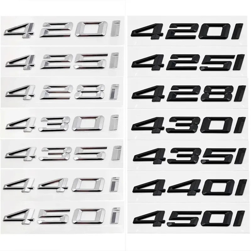 3D ABS Car Rear Trunk Letters 420i 425i 428i 430i 435i 440i 450i Logo Badge Sticker For BMW 4 Series