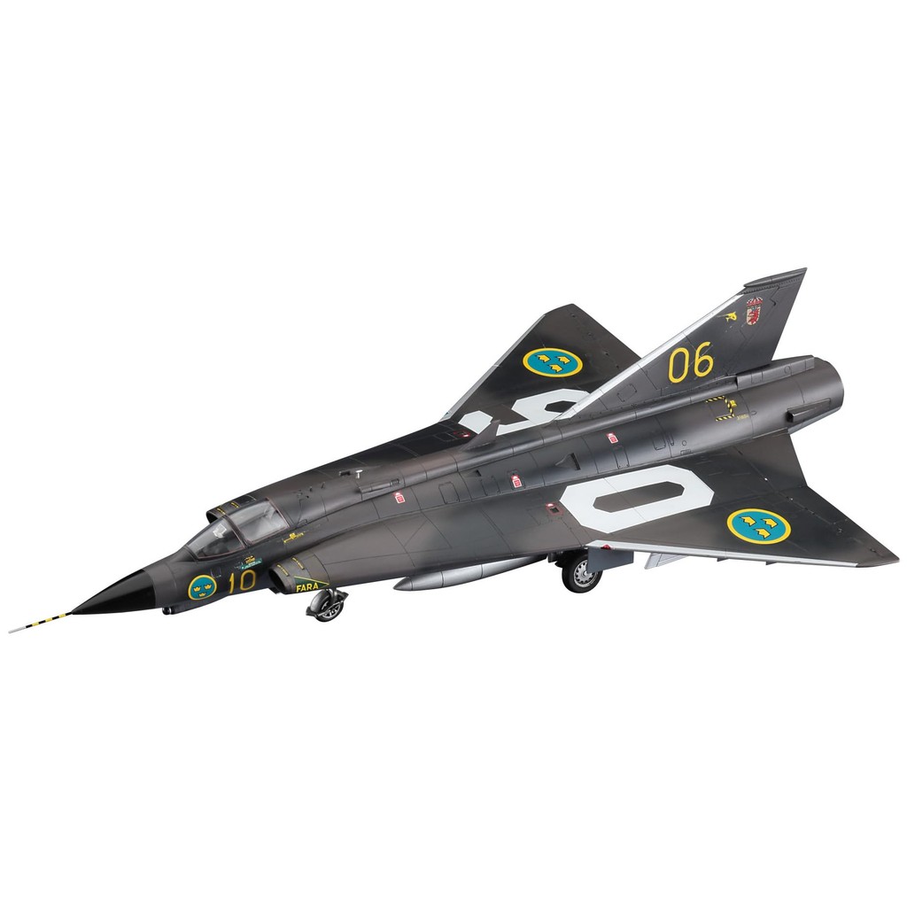 [From Japan] Hasegawa 1/72 Swedish Air Force J35F Draken Plastic Model E48
