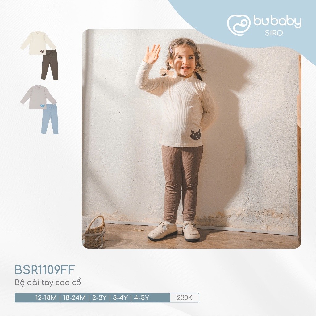 Bubaby BSR1104FF ชุดคอกลมแขนยาวเด็ก