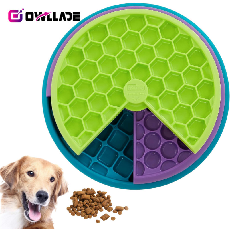 OWLLADE อาหารสุนัขปริศนา Feeder ของเล่นสําหรับ IQ Training Dog Treat Puzzle LLCW-DS-25654 สี 3T