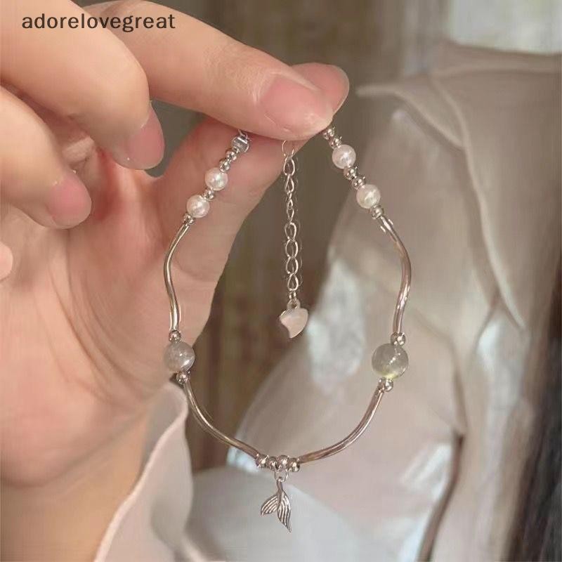 Alt Insสไตล์Zirconสร้อยข้อมือลูกปัดสําหรับผู้หญิงสาวแฟชั่นหวานประกายประณีตสร้อยข้อมือเครื่องประดับของขวัญDRG