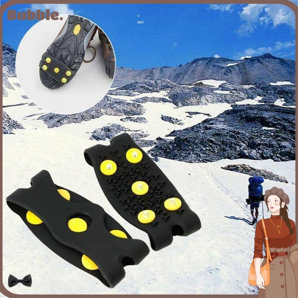 Bubble 1 คู่ Snow Ice Claw เล่นสกีเดินป่าสําหรับ Ice Walking ฤดูหนาว 5-Stud ปีนเขา Crampon