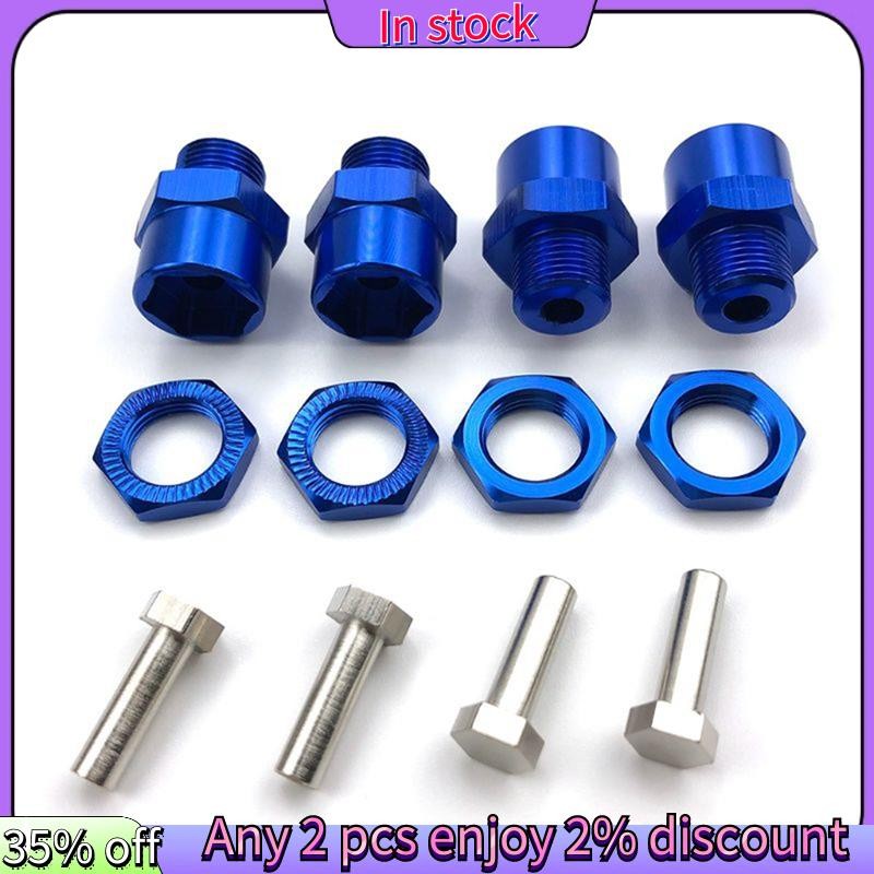 ในสต็อก-12 มม.เปิด 17 มม.ขยายล้อ Hex Hub อะแดปเตอร์สําหรับ HSP 1/10 RC รถ Buggy รถบรรทุกสามารถใช้ 1/8 ยาง, สีน้ําเงินเข้ม