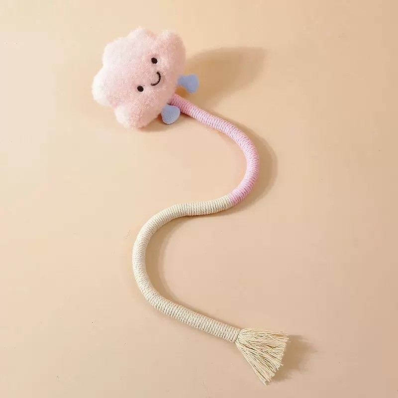 HM-ของเล่นเคี้ยวแมวผ้าฝ้ายสําหรับทําความสะอาดฟันของเล่นเชือกหญ้าแมวสําหรับแมวในร่มของเล่นบดฟันแมว - รูปที่ 5