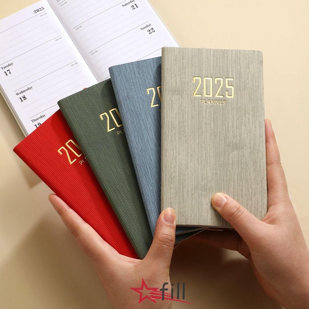 Fill Diary Weekly Planner, A6 พร้อมปฏิทิน 2025 Agenda Book, Mini Pocket To Do List English Notepad School Office