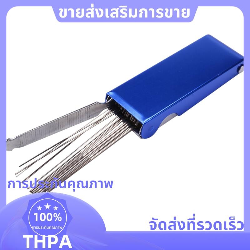 13 in 1 เครื่องมือทําความสะอาดเคล็ดลับไฟฉายเชื่อมทําความสะอาดหัวฉีดชุดตัดสแตนเลส Reamers สําหรับเชื่