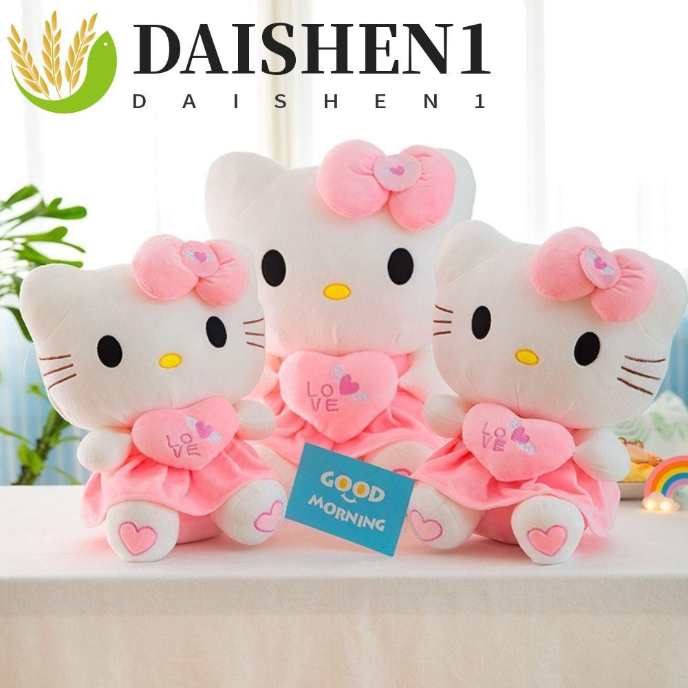 Daishen1 Kt ตุ๊กตาฟิกเกอร์ รูปการ์ตูนคิตตี้น่ารัก ขนาด 25 ซม. 30 ซม. 40 ซม. สีชมพู สําหรับตกแต่งบ้าน