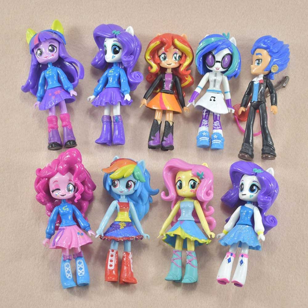 9PCS My Little Pony Girls Figures Collection Minis Dolls Kid Toy Gifts