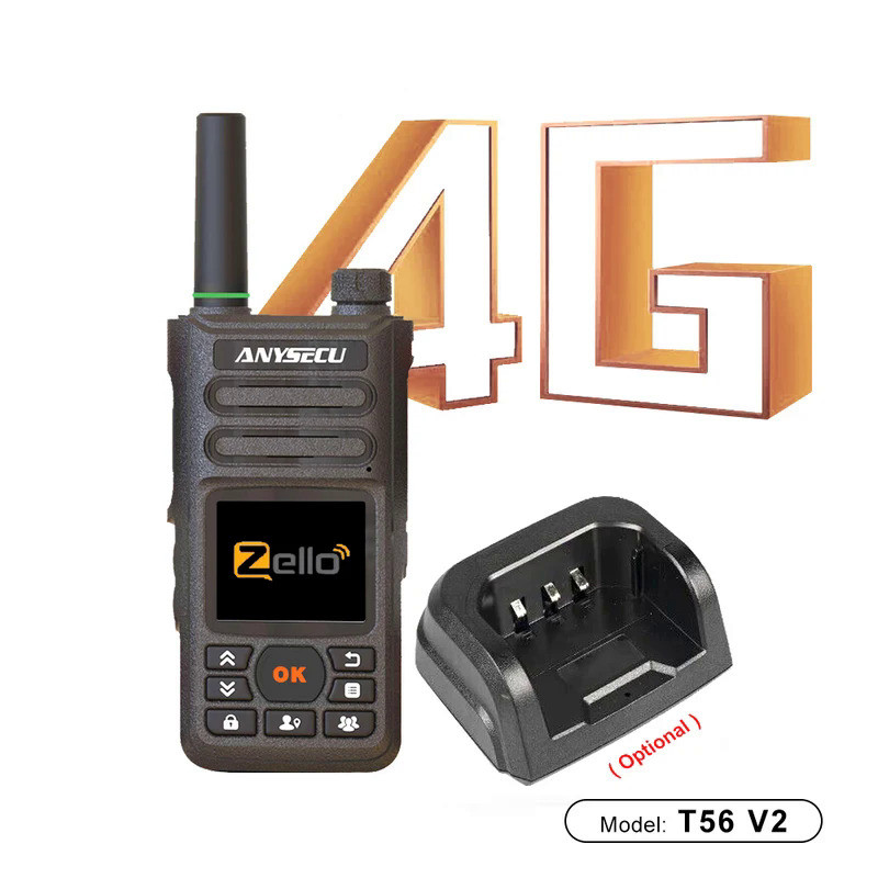New ANYSECU 4G Network Radio T56 V2 Version Android 5.1.1 With GPS Wifi Zello PTT Walkie Talkie