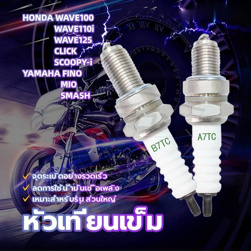 HEXMA หัวเทียน หัวเทียนเครื่องเบนซิน HONDA/WAVE100/WAVE110i/WAVE125/CLICK/SCOOPY-i / YAMAHA/FINO/MIO/SMASH