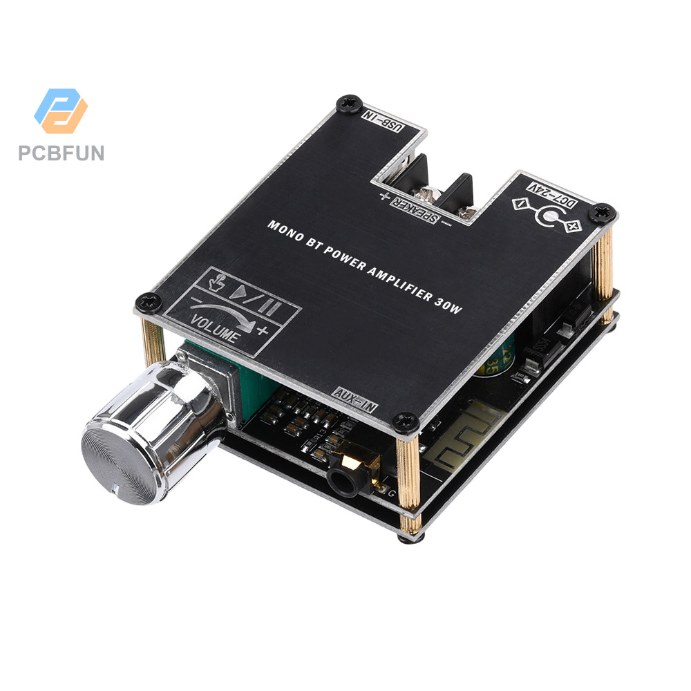 Pcbfun ZK-301B Mono 30W BT 5.3 เครื่องขยายเสียงโมดูลบอร์ดพร้อม True Wireless TWS คู่กล่อง