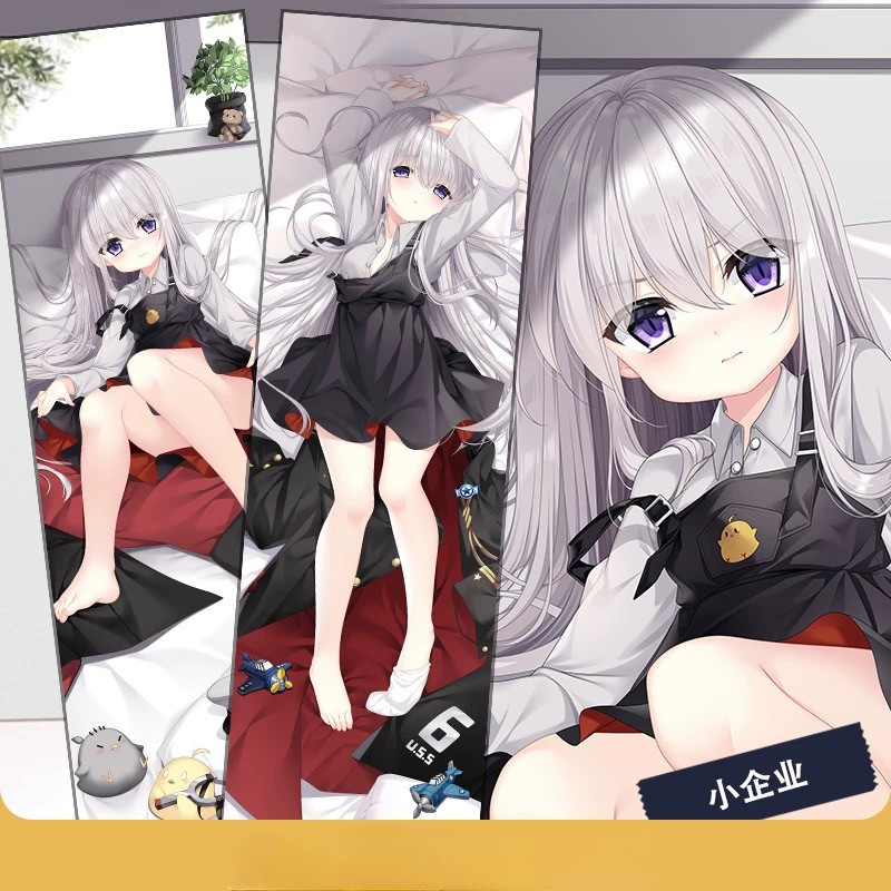 Azur Lane Enterprise Full Body หมอนอะนิเมะปลอกหมอนหมอนสองมิติปลอกหมอนหนังของขวัญที่กําหนดเอง