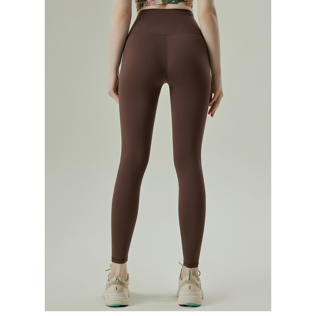 กางเกงโยคะเอวสูงยกก้นความรู้สึกเปลือยไม่มีรอยต่อแห้งเร็วแน่นวิ่งกางเกงออกกําลังกายกีฬาโยคะเสื้อผ้า