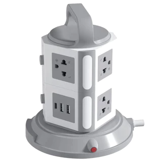 BLL ปลั๊กพ่วง รุ่น B82 แบบ Tower 2ชั้น 2300W 7ช่องเสียบ 2xUSB-A / 1xUSB-C รับประกัน 3 ปี ปลั๊กไฟ