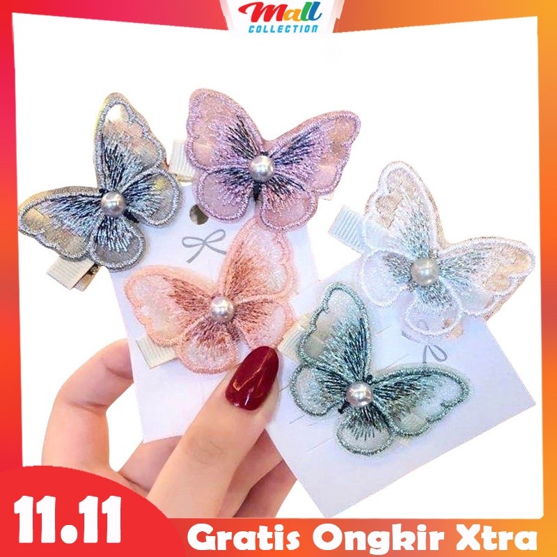 MALL Womens ButterFly Clip ButterFly ตกแต่งเครื่องประดับผมแฟชั่นเกาหลี ACC06