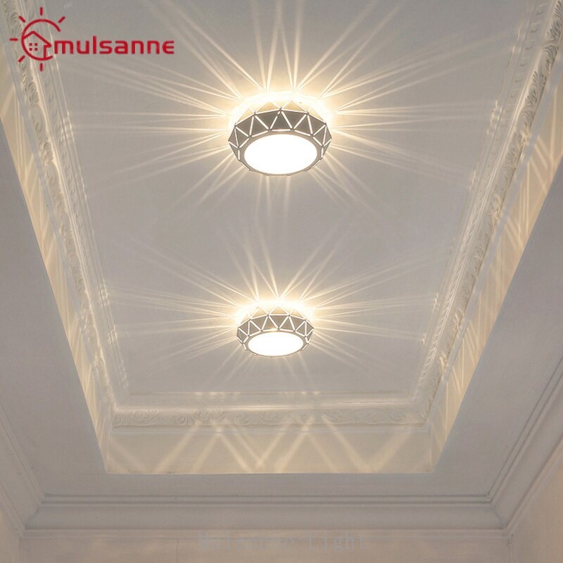 โคมไฟเพดาน LED 3 สี ห้องนั่งเล่น ห้องนอน โมเดิร์น โคมไฟระย้า ไฟเพดาน