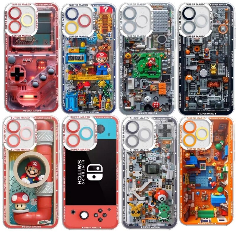เกมsuper Mario BrosสําหรับOPPO Reno 12 Pro 5G 10 11 5G 11F 12F 10 Pro Plus 8T A3X A3 Pro 5G A60 กรณีนุ่มTPUกันกระแทกน่ารักซิลิโคนรูปแบบกล้องป้องกัน
