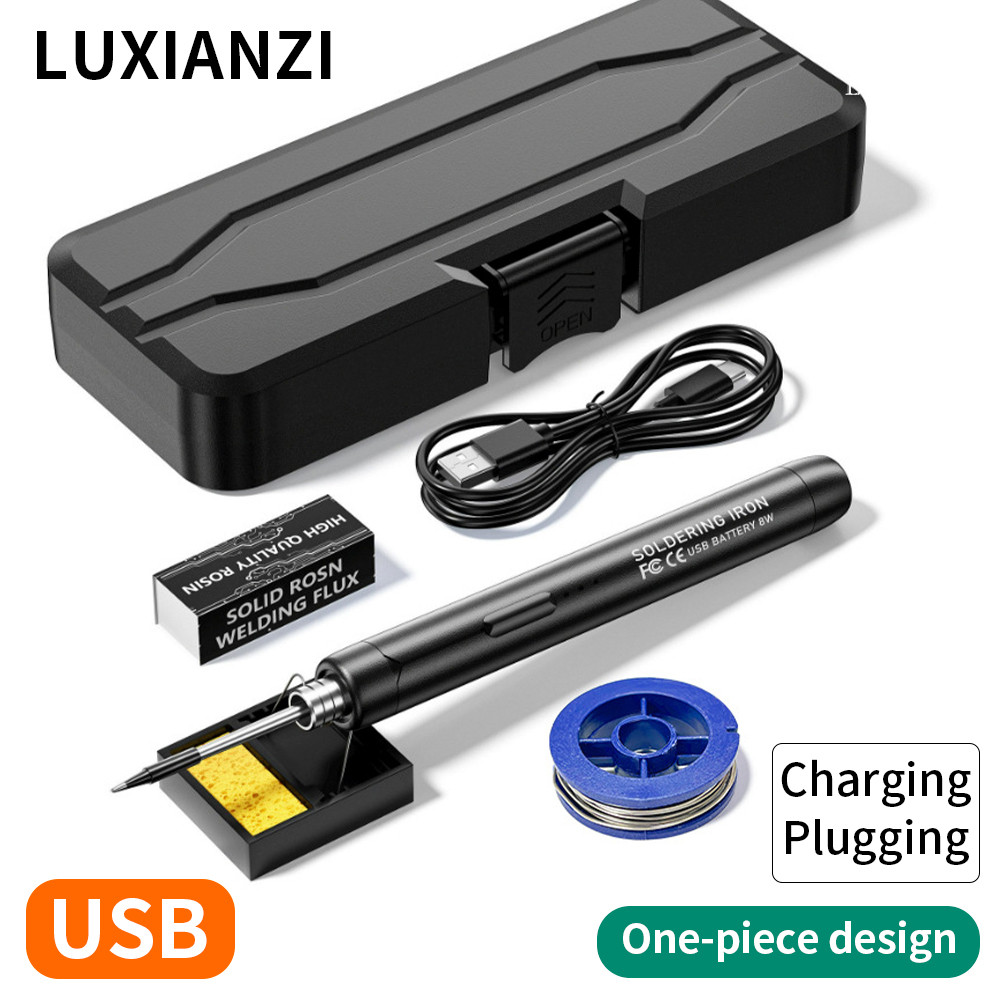 Luxianzi หัวแร้งไฟฟ้าไร้สาย USB Weld Pen 5V 8W เครื่องมือเชื่อมแบตเตอรี่แบบชาร์จไฟได้