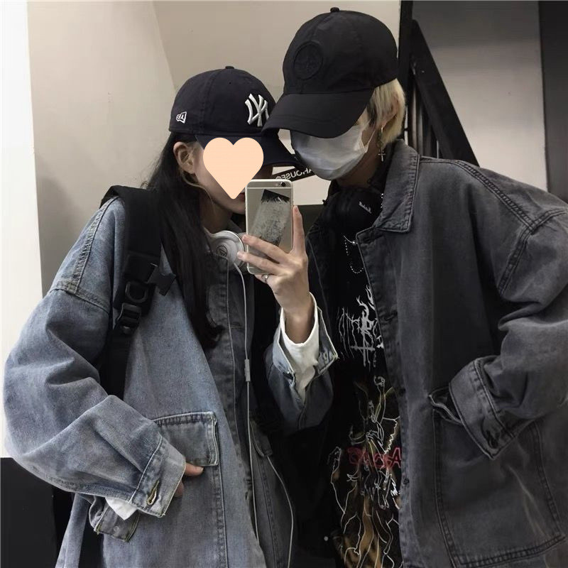 อเมริกันย้อนยุคปกกระเป๋าด้านหน้าแถวเดียวหัวเข็มขัดแจ็คเก็ตยีนส์ของผู้หญิง