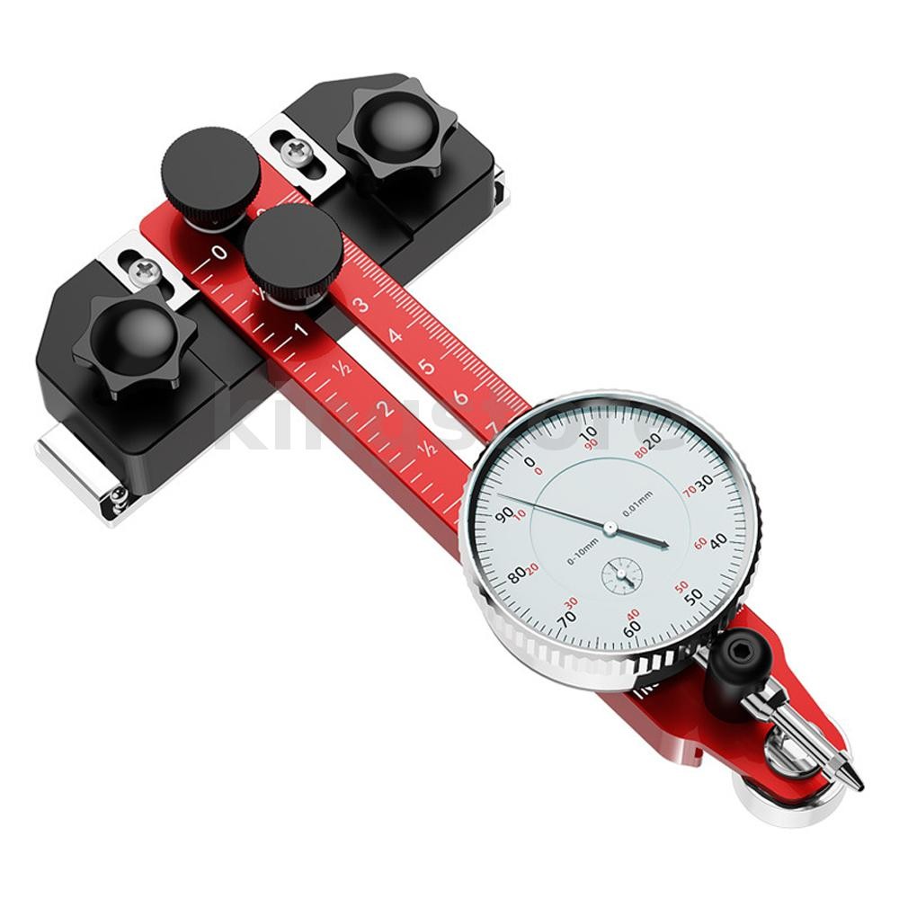 ตารางเลื่อย Alignment Gauge Calibrator Dial Indicator บาง Rip Jig อลูมิเนียมความแม่นยําสูง Easy Setup อเนกประสงค์ Usage สําหรับตัดซ้ํา