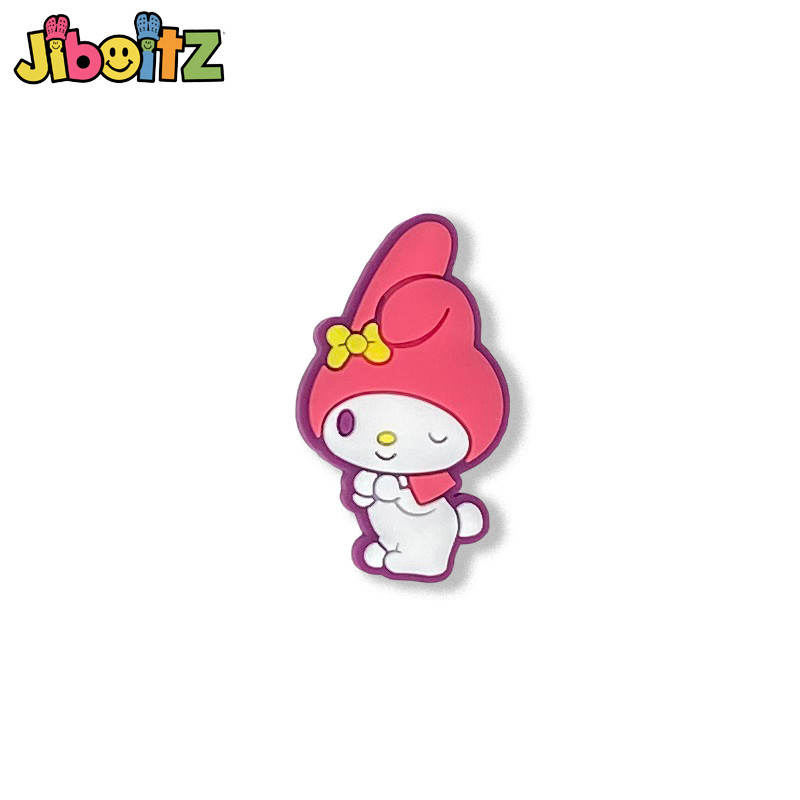 Jibbitz crocs charm รองเท้าหัวเข็มขัดรูอุปกรณ์เสริมรองเท้า Sanrio น่ารัก Kuromi Melody รองเท้าแฟชั่นอุปกรณ์เสริม