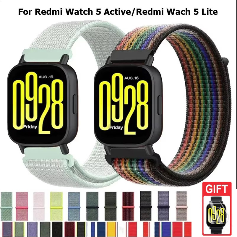 สายรัดไนลอนสร้อยข้อมืออุปกรณ์เสริมสําหรับ Redmi Watch 5 Active Lite