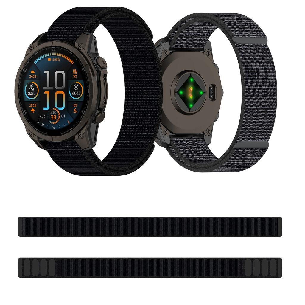 สายรัดไนลอนสําหรับผู้เบิกทาง Garmin 935 945 955 965 745 Fenix 8765 7X 6X 5S 6S 7S GPS Pro Plus Instinct 2 2S 2X Quick สมาร์ทวอท์ช