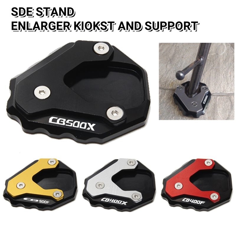 ขาตั้งด้านข้างรองเท้าเท้าแบน CNC ดัดแปลงขาตั้งสําหรับ HONDA CB500X CB400X CB 500X CB400 X 2013-2023 2022 รถจักรยานยนต์