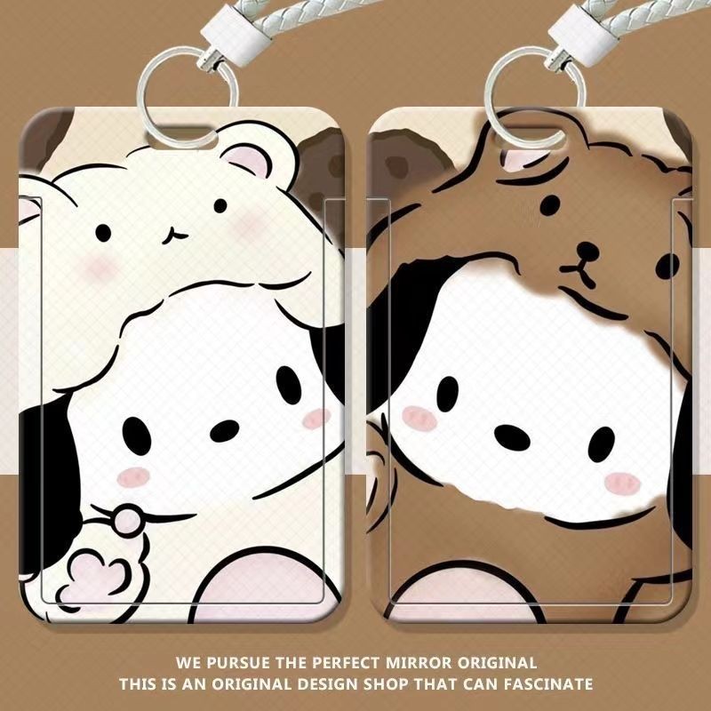 การ์ตูนน่ารักรูปแบบยาสูบผู้ถือบัตรเครดิตพร้อมสายรัดข้อมือสํานักงาน Identity อุปกรณ์เสริมนักเรียนโรงเรียนการ์ดป้องกันเครื่องเขียน