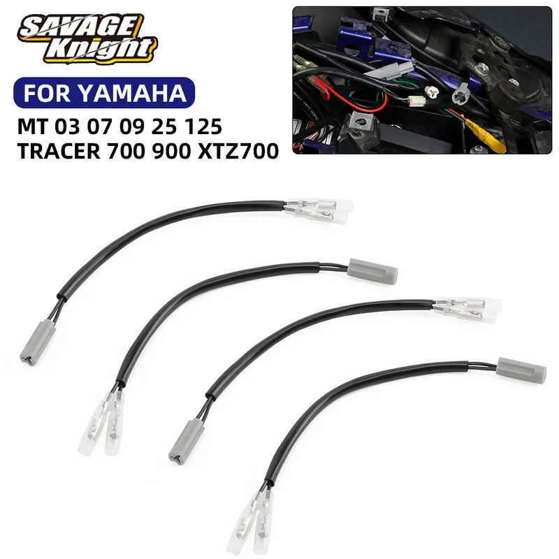 Mo  Turn Signal Marker Wire Adapter Plug Connector For YAMAHA Tenere 700 MT09 MT07 YZF R1 R3 R6 R25 