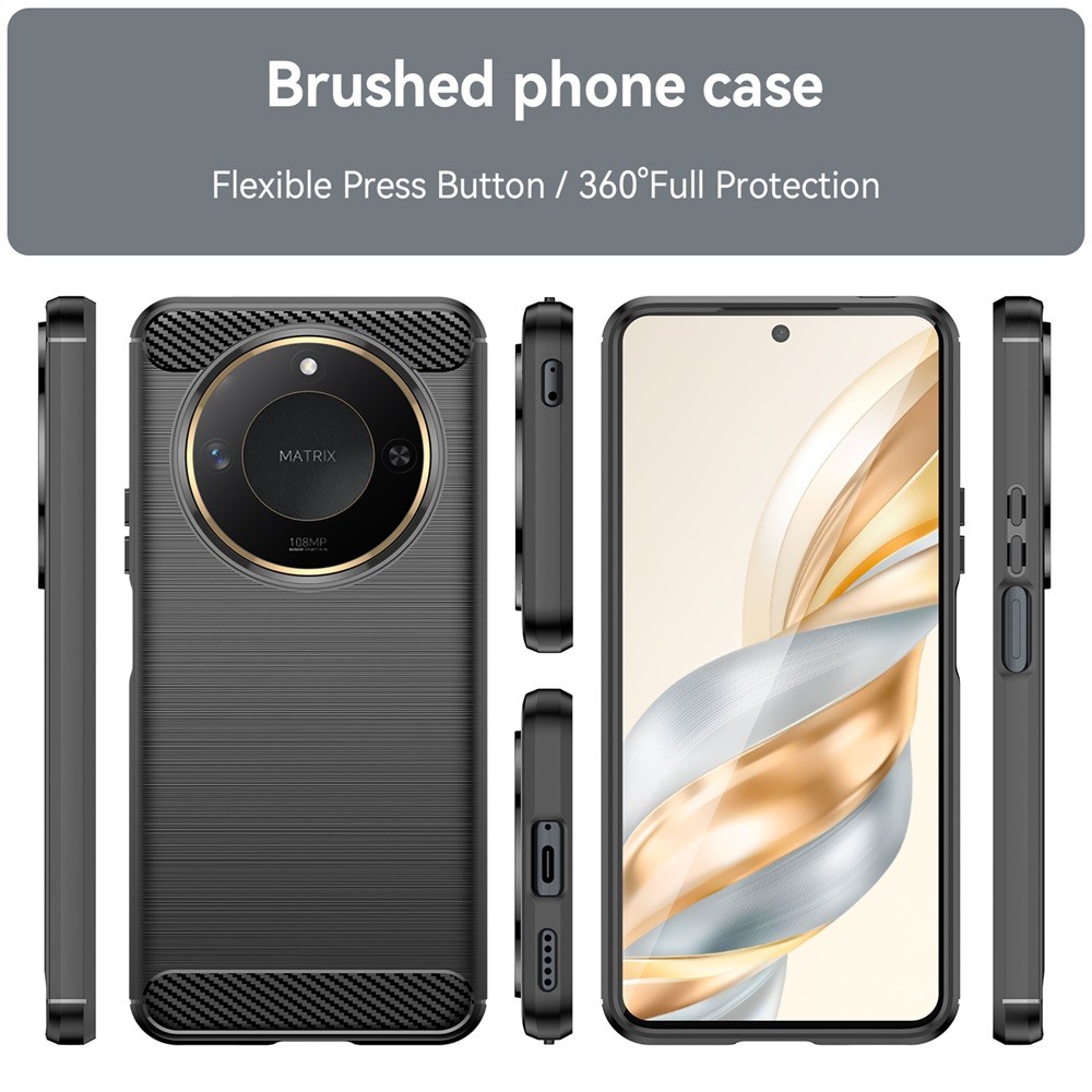 Honor X9C 2024 สําหรับ Honor X9C X9A X9B X 9C X 9B HonorX9C 5G Anti-Shock คาร์บอน Brushed Rugger เกราะ TPU นุ่มกันกระแทกกันชนซิลิโคนปกหลัง Shell
