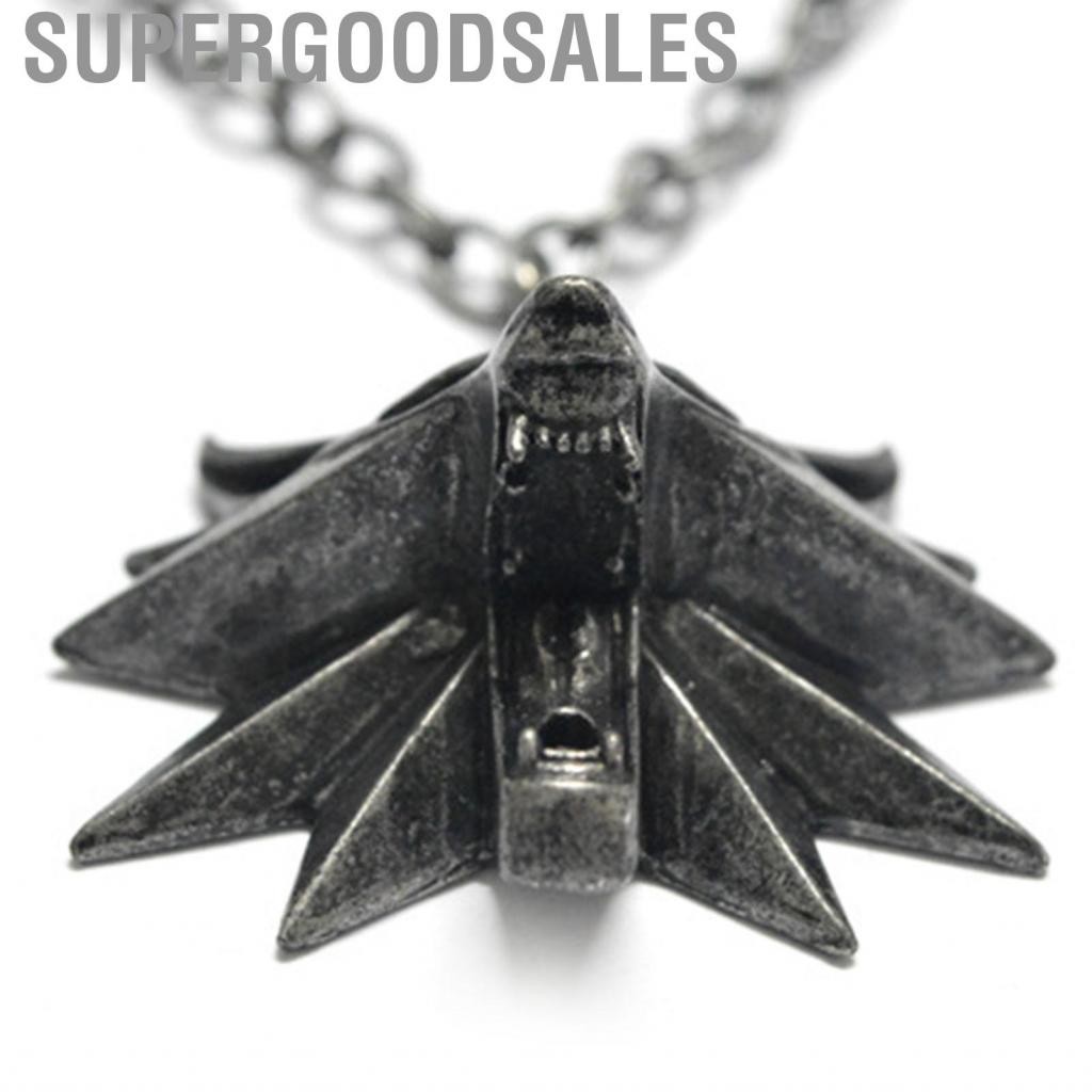 Supergoodsales สร้อยคอเหรียญหมาป่า Witcher 3 ความคงทนป้องกันรอยขีดข่วนจี้หัวไวกิ้งสำหรับของขวัญการจัดระเบียบทุกวัน - รูปที่ 4