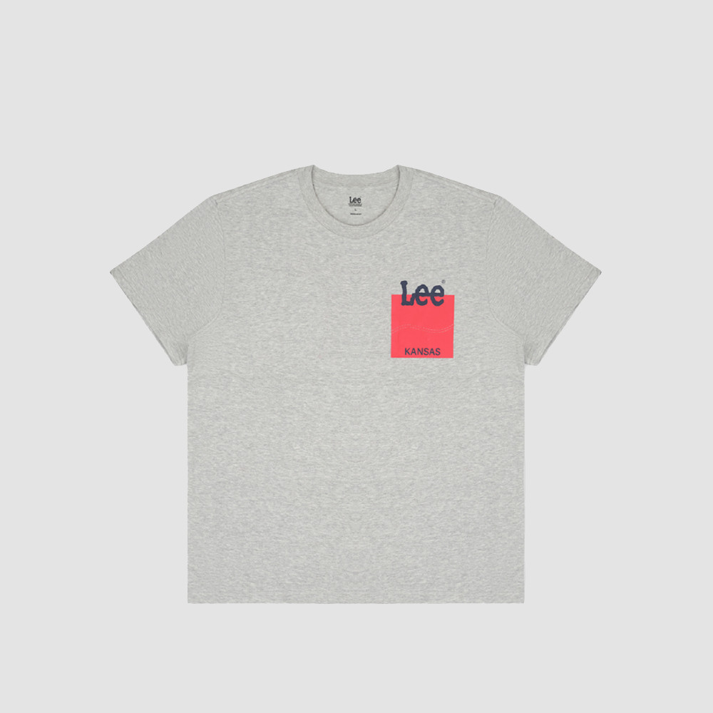 LEE เสื้อยืดแขนสั้นผู้ชาย ทรง Regular รุ่น LE S524MTSSS93 สีเทา
