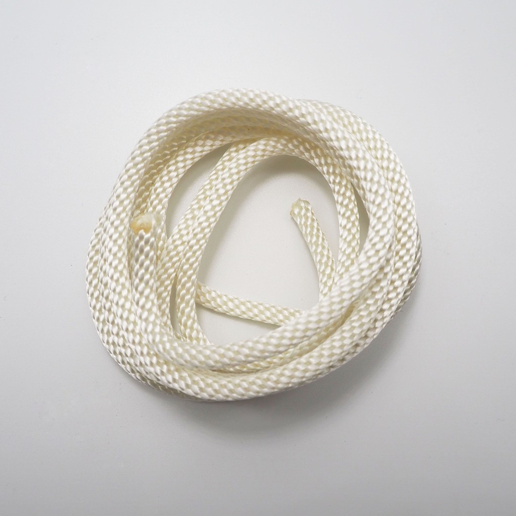 เชือกสตาร์ท ขาว แท้ญี่ปุ่น 2mm - 5mm (ยาว 1.10 - 1.40 เมตร) เชือกดึงสตาร์ท เครื่องตัดหญ้าตราแตร (TRUMPET)