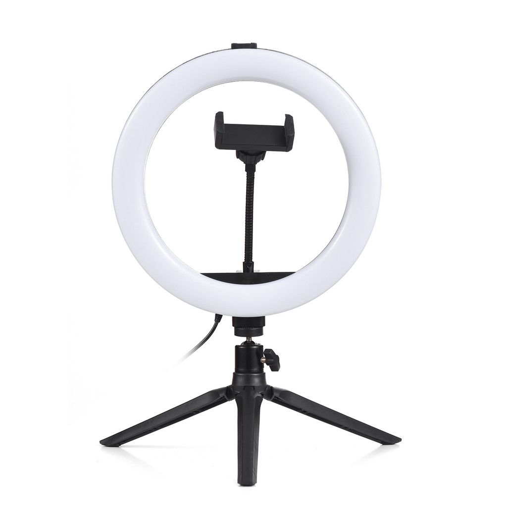 ไฟถ่ายภาพ 10 นิ้ว LED Ring Light Video Conference Lighting 3 โหมดแสง 11 ระดับปรับความสว่าง USB P Cam
