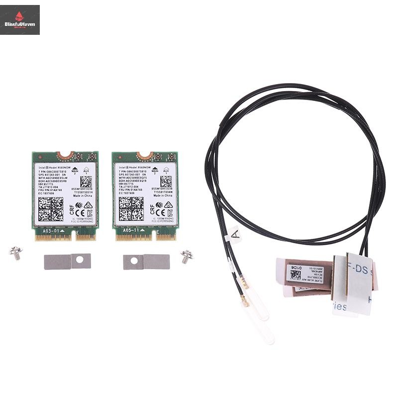 Cod 9560NGW การ์ด WiFi+เสาอากาศ 1733Mbps ไร้สาย AC 9560 Dual Band 2.4G/5G BT 5.0 802.11Ac M.2 CNVI 9