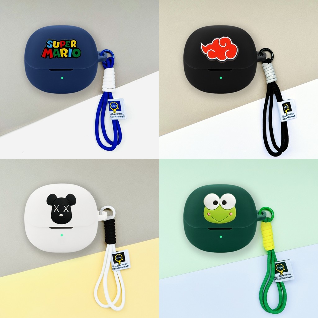 สําหรับ QCY MeloBuds Pro กรณีการ์ตูน Snoopy Mario เชือกเส้นเล็กจี้ Charm QCY HT08A ซิลิโคนนุ่มกรณี Q