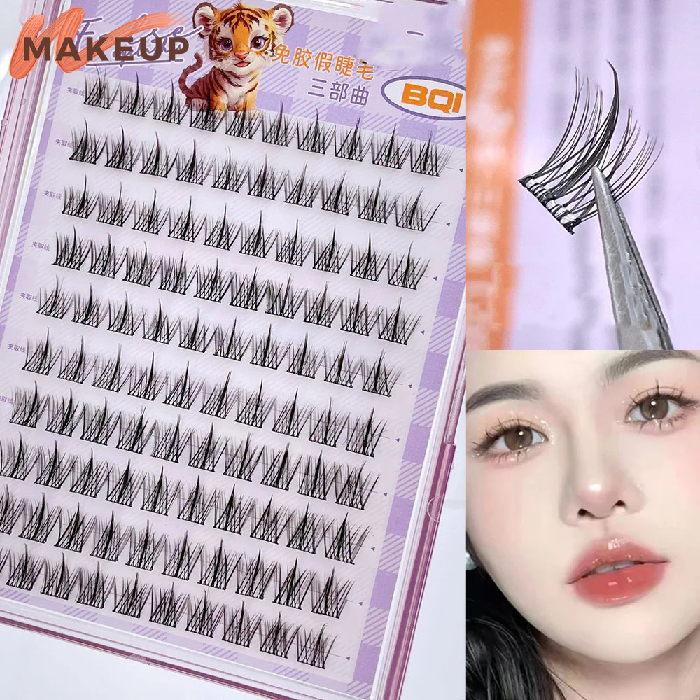ขนตาปลอมปลอดกาว 10 แถว - เครื่องมือต่อขนตา - DIY Segmented Long Eyes Lashes - อุปกรณ์แต่งหน้าดวงตา
