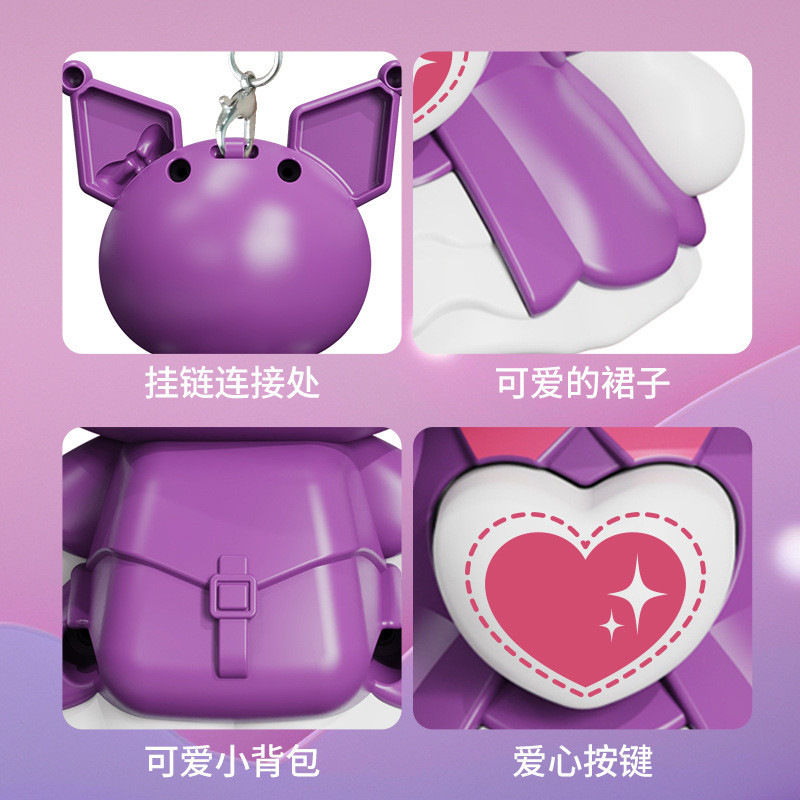 น่ารักใบหน้า-แขวนตุ๊กตาพวงกุญแจแหวนจี้บีบอัดของเล่นของขวัญ YL267 - รูปที่ 4